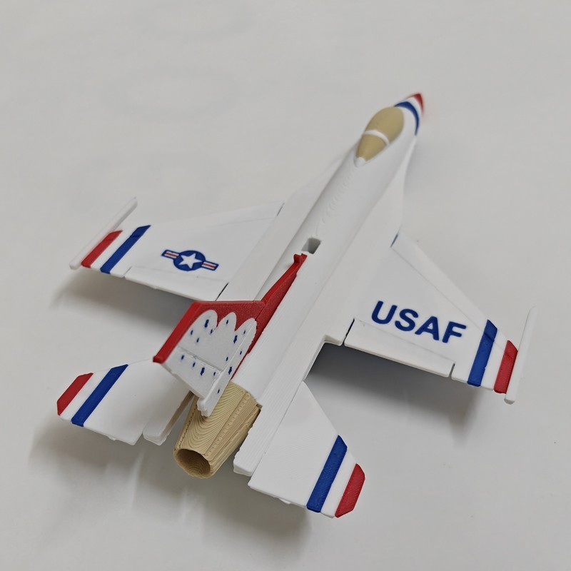 1:72 USAF F-16C Thunderbird Fighter Model 3D Printed Military Hobby Collection