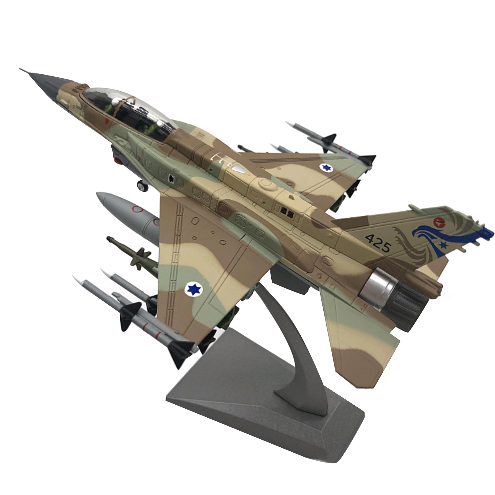 20.5cm Alloy 1/72 Israeli Air Force F-16I Fighter Aircraft Model Static Display
