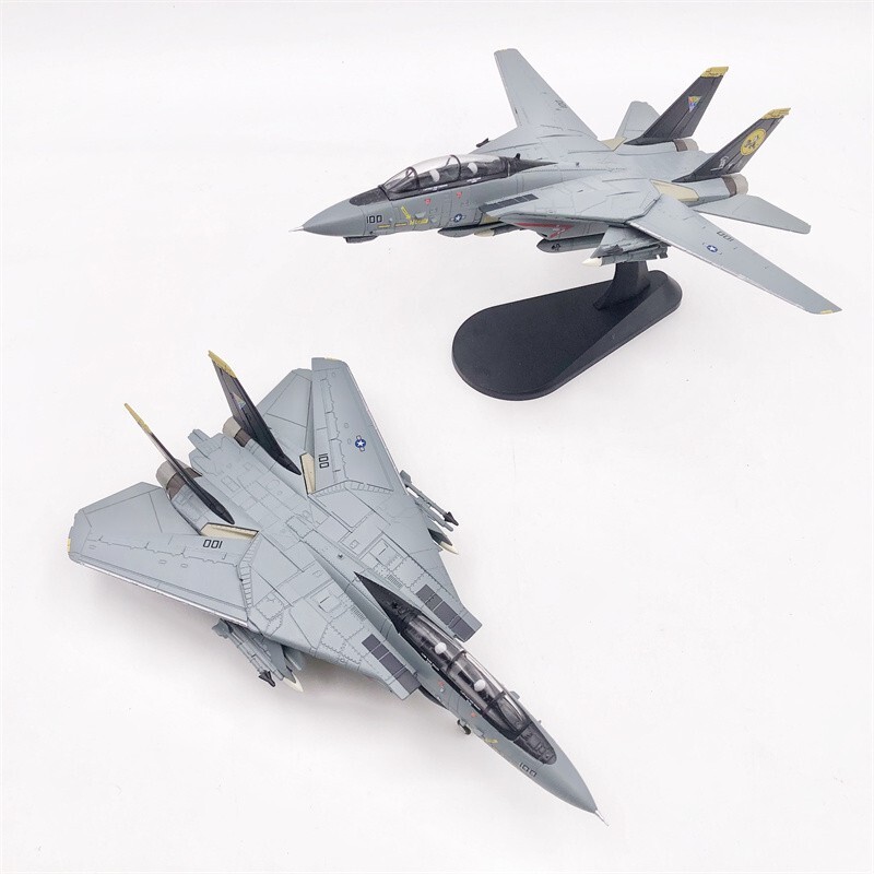 1:100 F-14D Tomcat Bomb Cat Squadron VF31 Fighter Model Diecast MilitaryAircraft