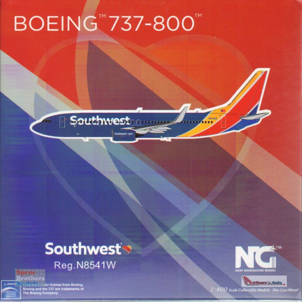 NGM58121 1:400 NG Model Southwest Airlines B737-800 Reg #N8541W [Heart Livery
