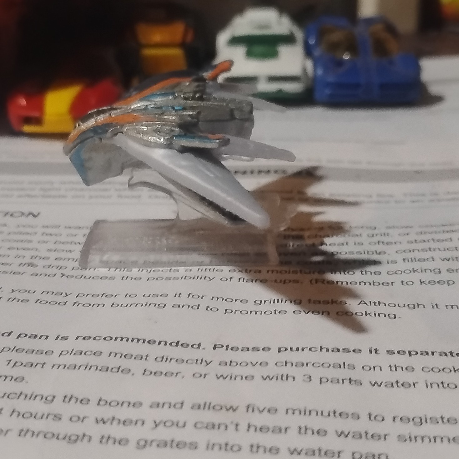 Mattel Diecast Military Airplane Toy for Ages 4-7 & 8-11 Silver Blue Orange
