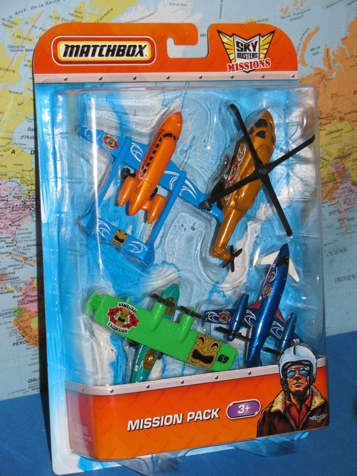 MATCHBOX MISSION 4 PACK SKY BUSTERS METRO COMMUTER PACIFIC PATROL CHOPPER *NEW*