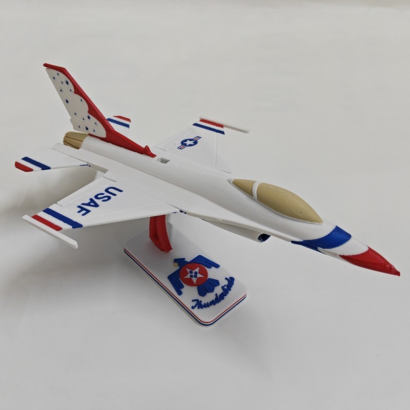 1:72 USAF F-16C Thunderbird Fighter Model 3D Printed Military Hobby Collection