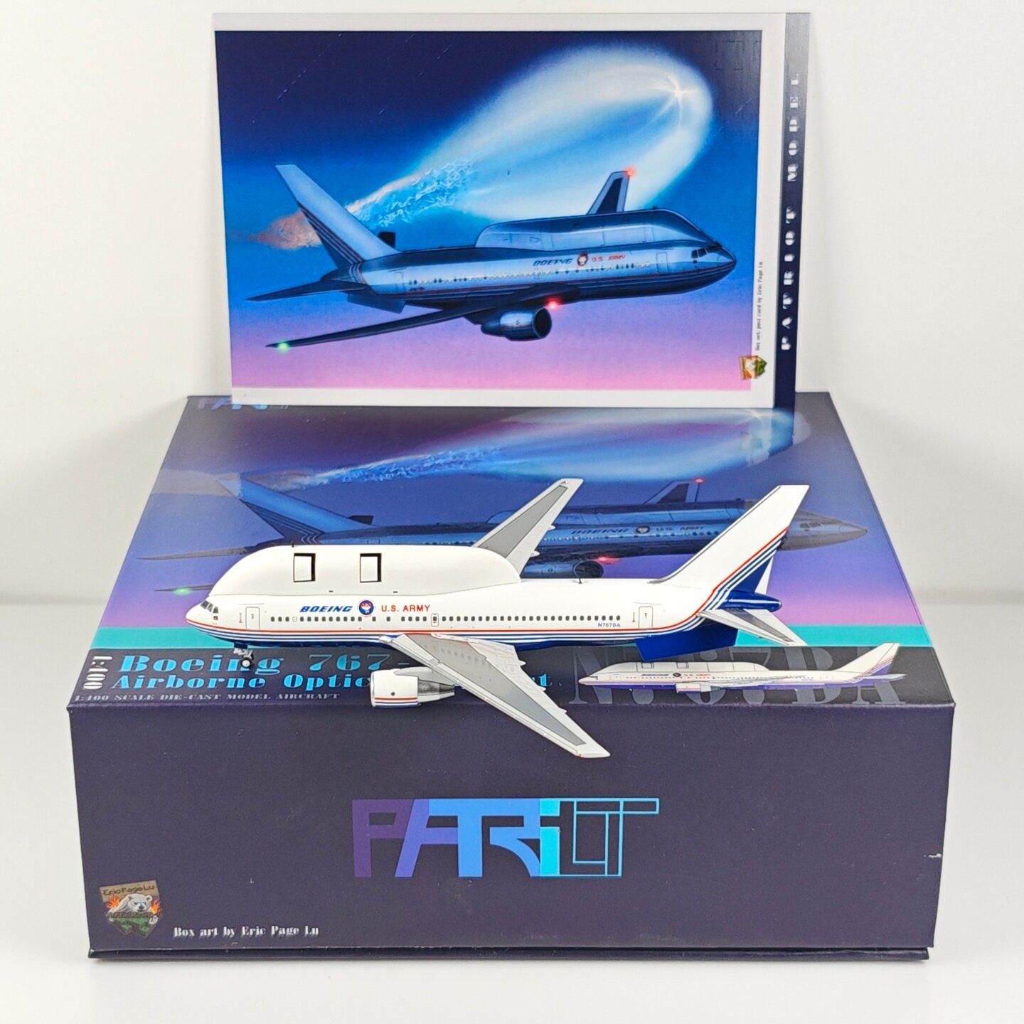 PT 1:400 B767-200 N767BA Airborne Surveillance Alloy Aircraft Model