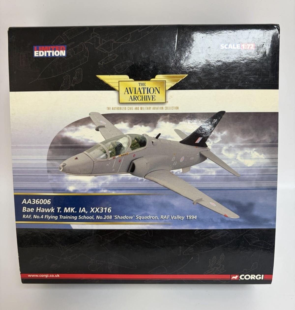 Corgi Aviation Archive 1:72 Bae Hawk T. MK. IA XX316 RAF 4 Flying AA36006