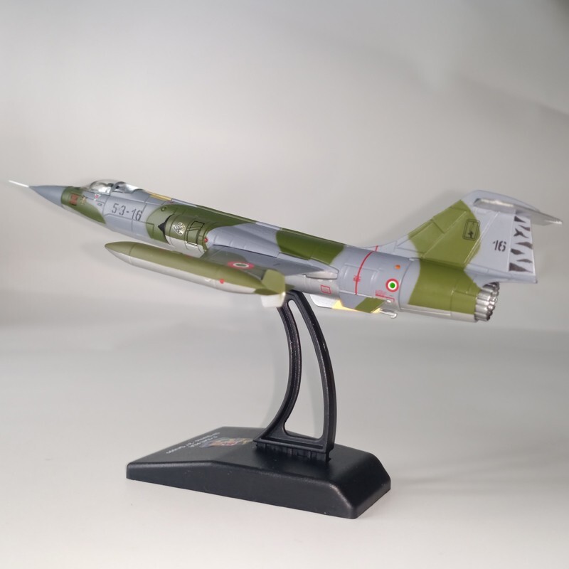 1:100 Diecast Military Model Italy Lockheed F-104S ASA StarFighter Aircraft Gift