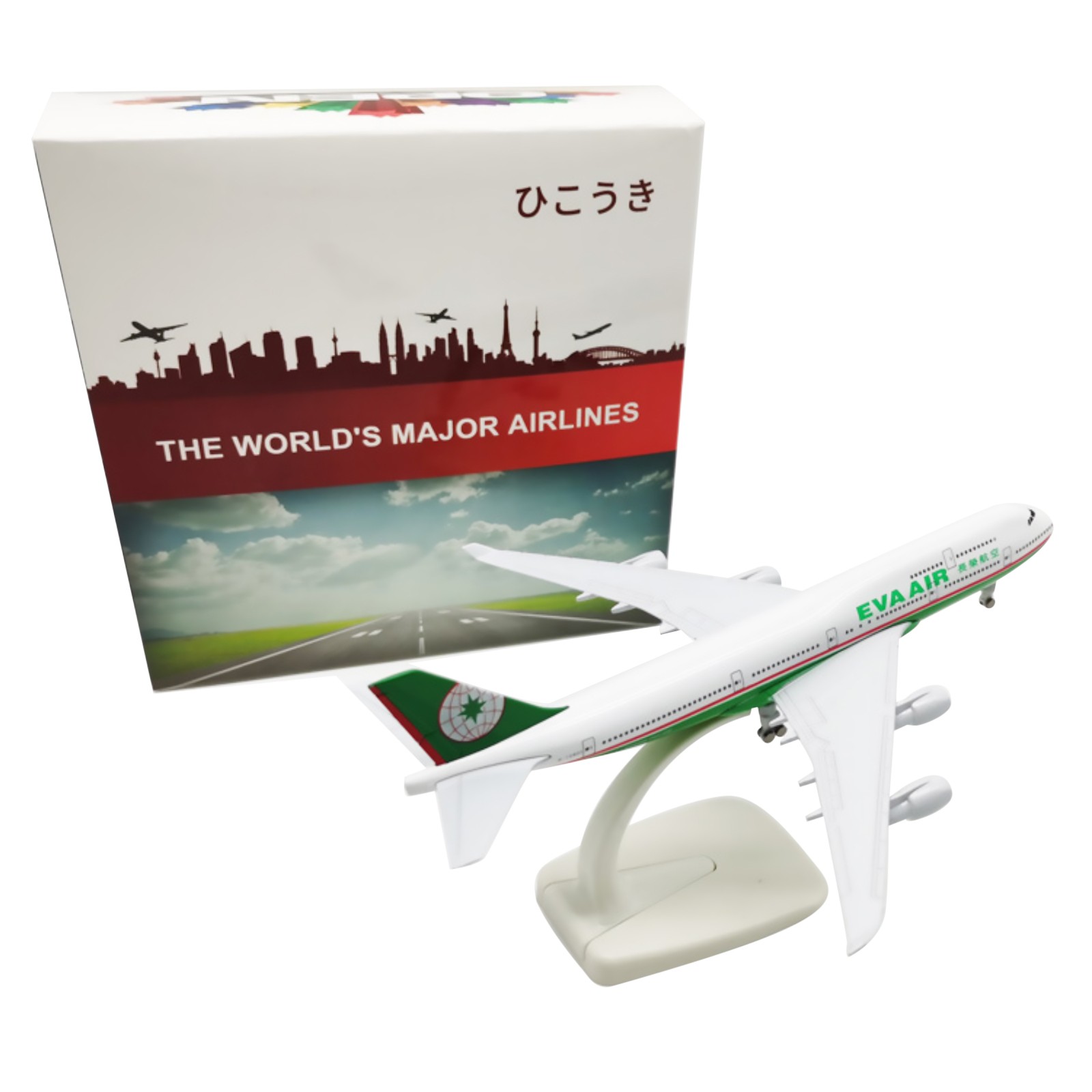 1/350 Diecast Alloy Eva Air Airlines B747 Aircraft Model Souvenir Static Display