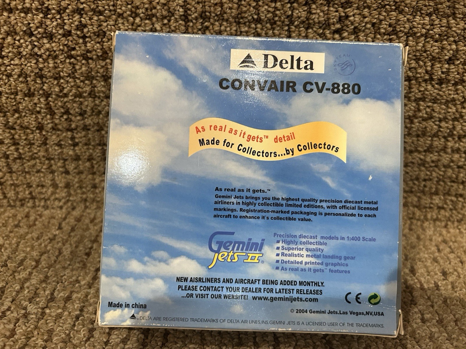 Gemini Jets II 1:400 Delta Convair CV-880 Ltd. Edition, N8801E, No. GJDAL504