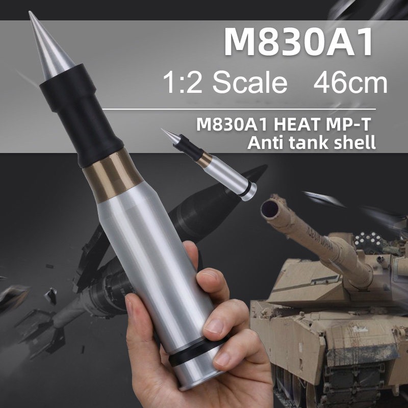 3D Printed 46cm 1:2 Military Model USA 120mm M830A1 HEAT MP-T Anti-Tank Shell