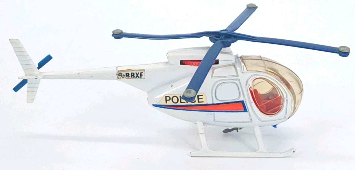 Vintage Diecast Corgi Hughes 369 Police Helicopter No. 921 With Box