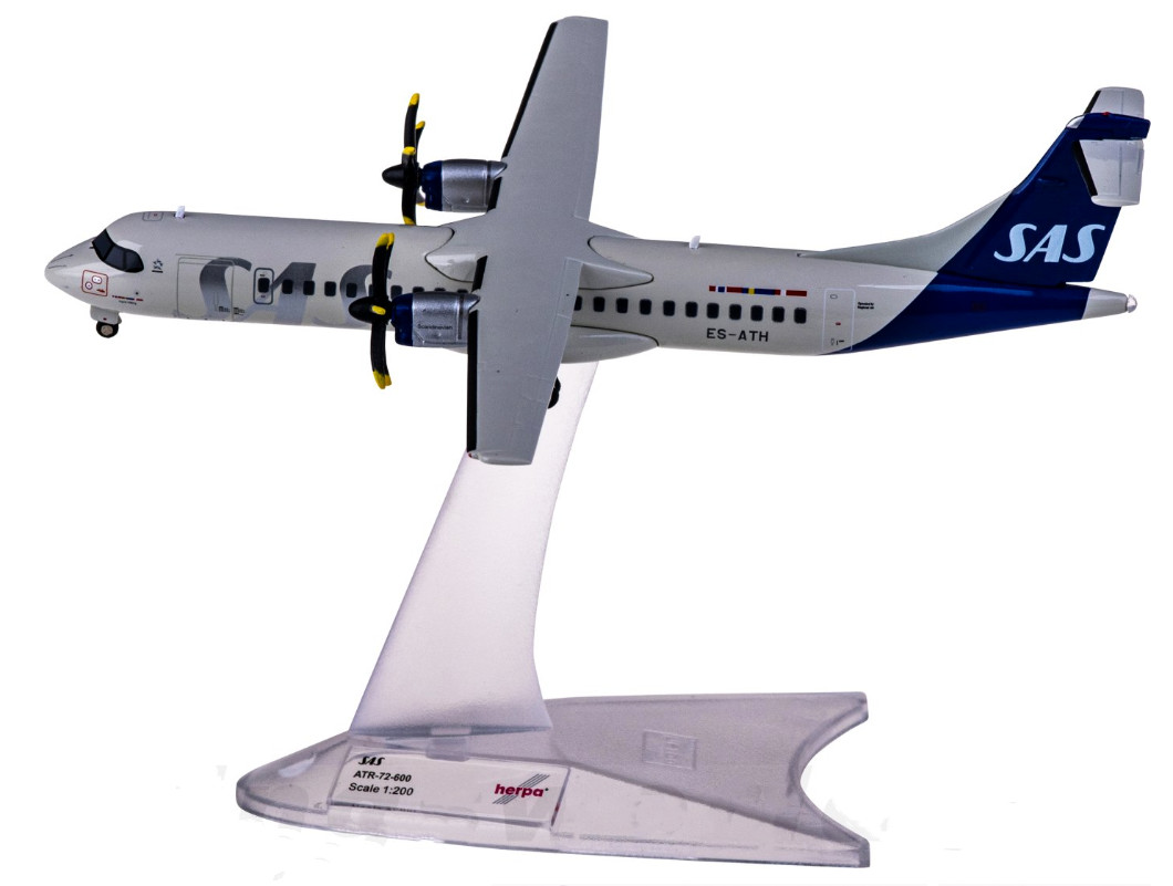 1:200 Herpa SAS ATR-72-600 Passenger Airplane Diecast Aircraft Plane Model
