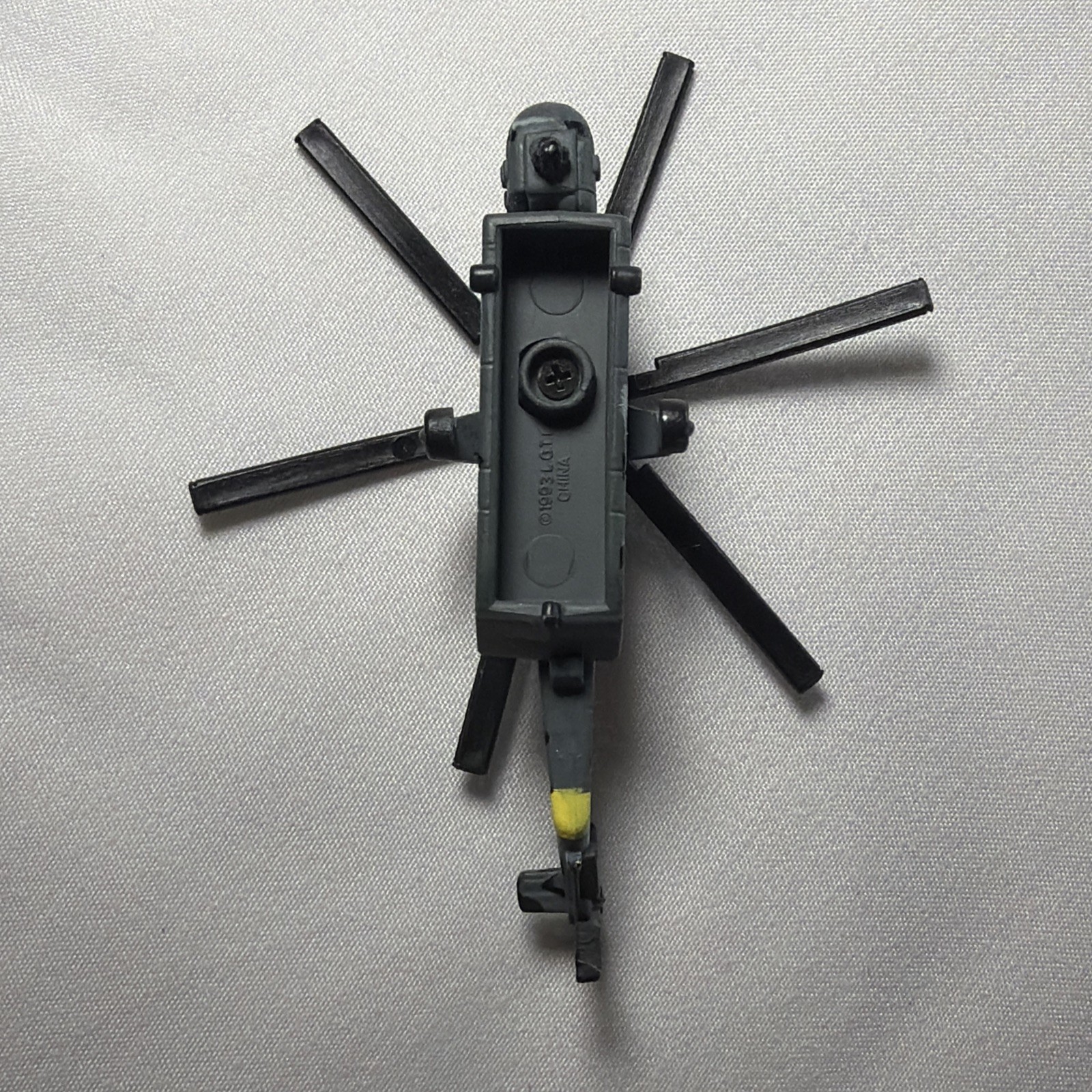 Micro Machine Plastic US Army CH-54 Sky Crane Helicopter Gray Camo Terror Troops