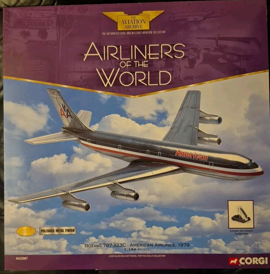 Corgi Airliners Of The World Boeing 707-323C American Airlines 1979 AA32907