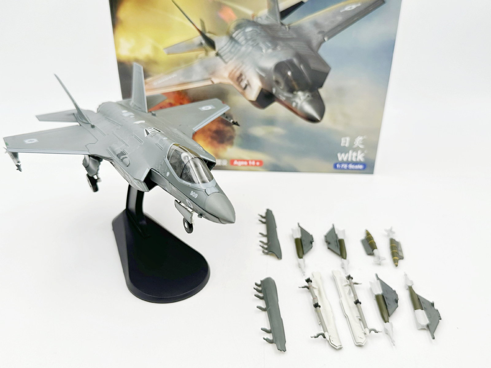Wltk ISRAEL IAF 1/72 F-35I Lightning Stealth Fighter Diecast Aircraft Jet Model