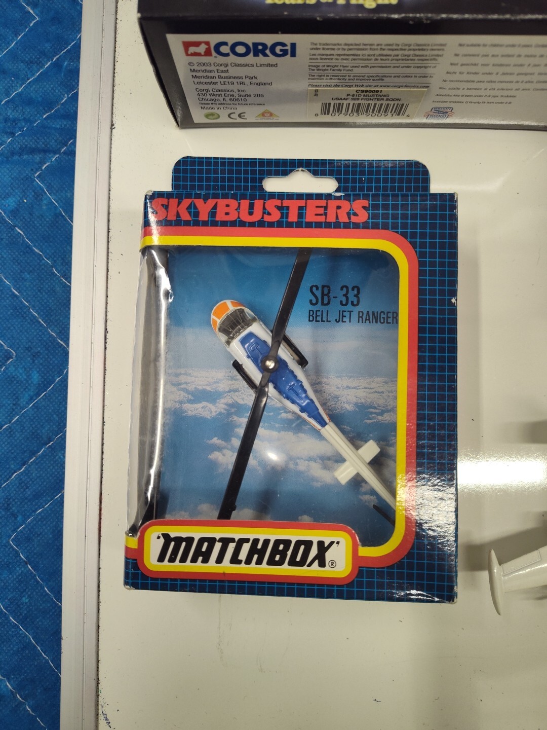 VINTAGE DIECAST (8) LOT ( PLANES & HELICOPTERS ) By CORGI, MATCHBOX, & SKY WINGS