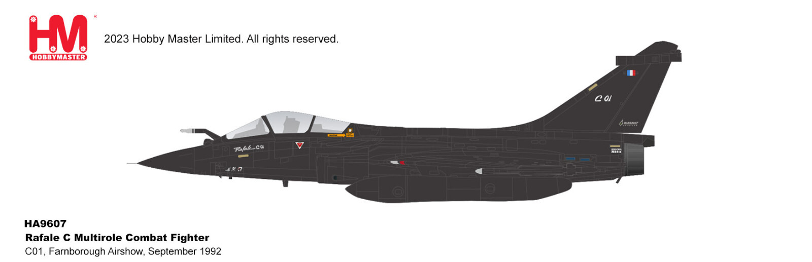 HA9607 1/72 Dassault Rafale C Multirole Combat Fighter C01 Farnborough Airshow
