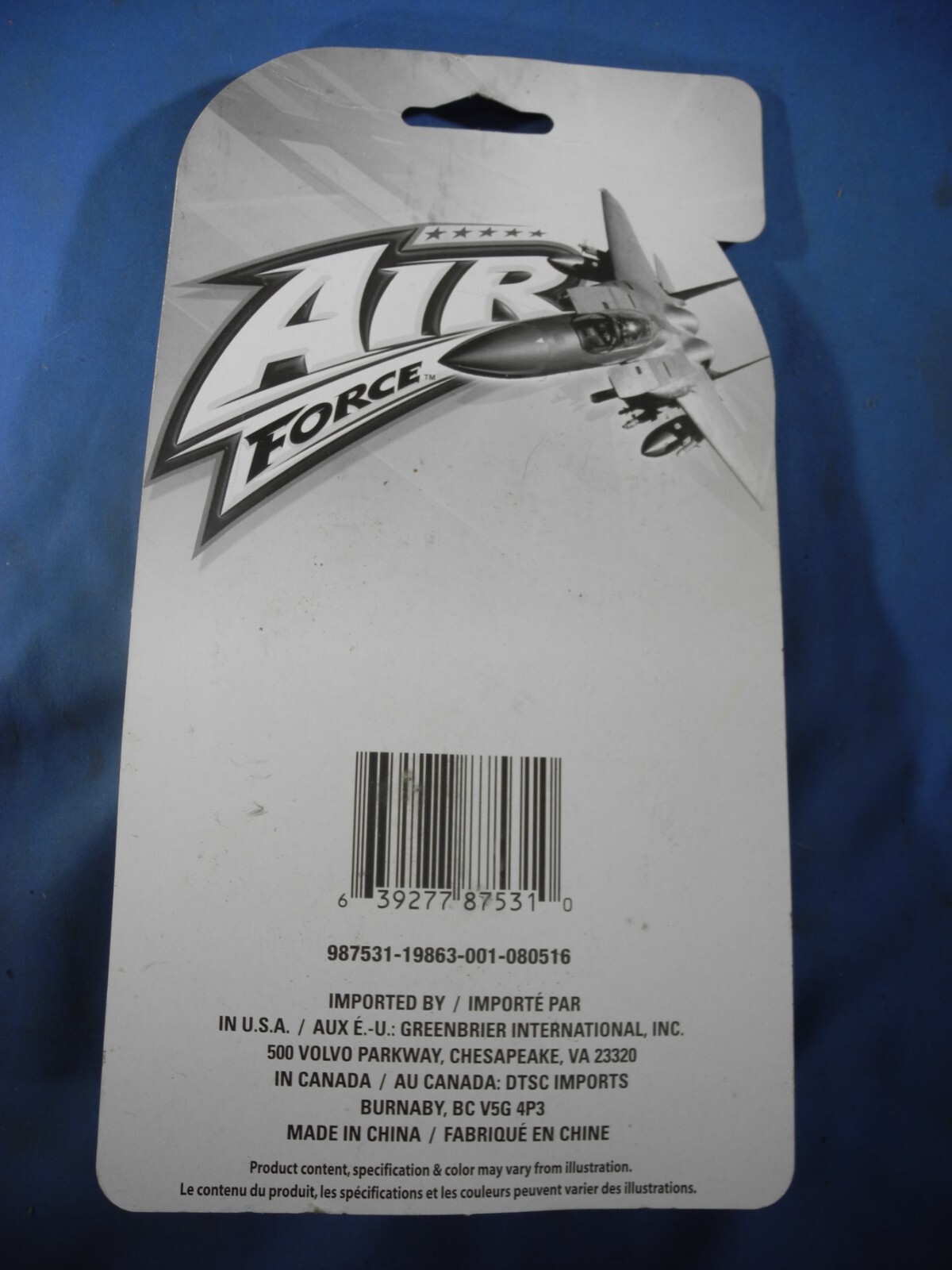 Air Force Diecast Metal & Plastic 2 Piece Jets Toys ~New In Package