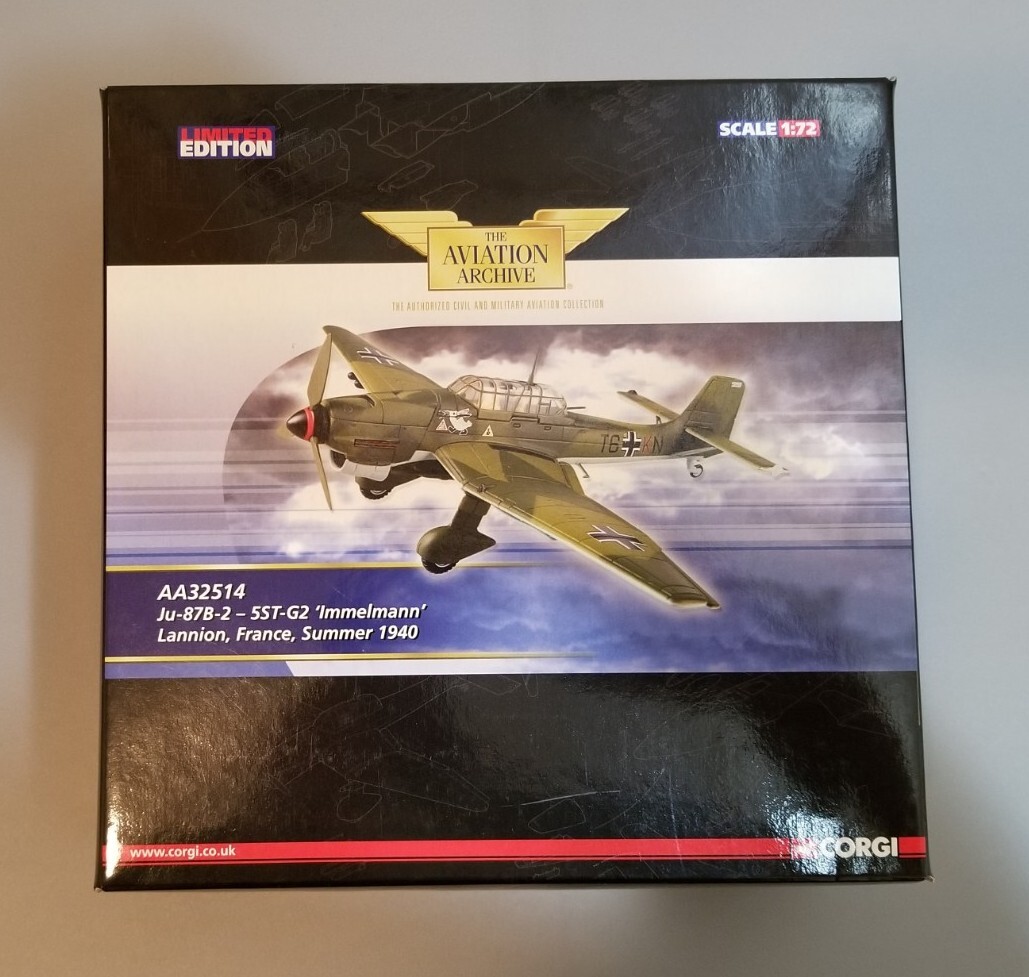 Corgi Ju87 B2 Stuka, Lannion, AA32514, 1/72 *Please Read