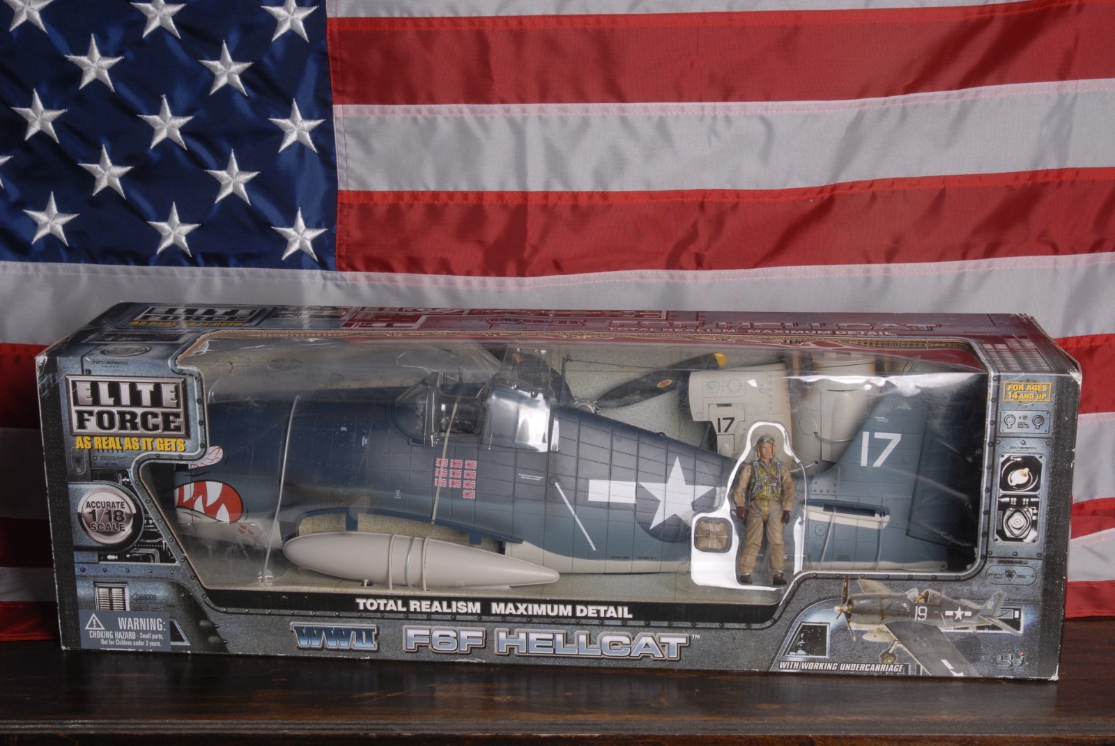 Elite Force WWII F6F Hellcat Fighter Plane #17 “Shark Mouth”