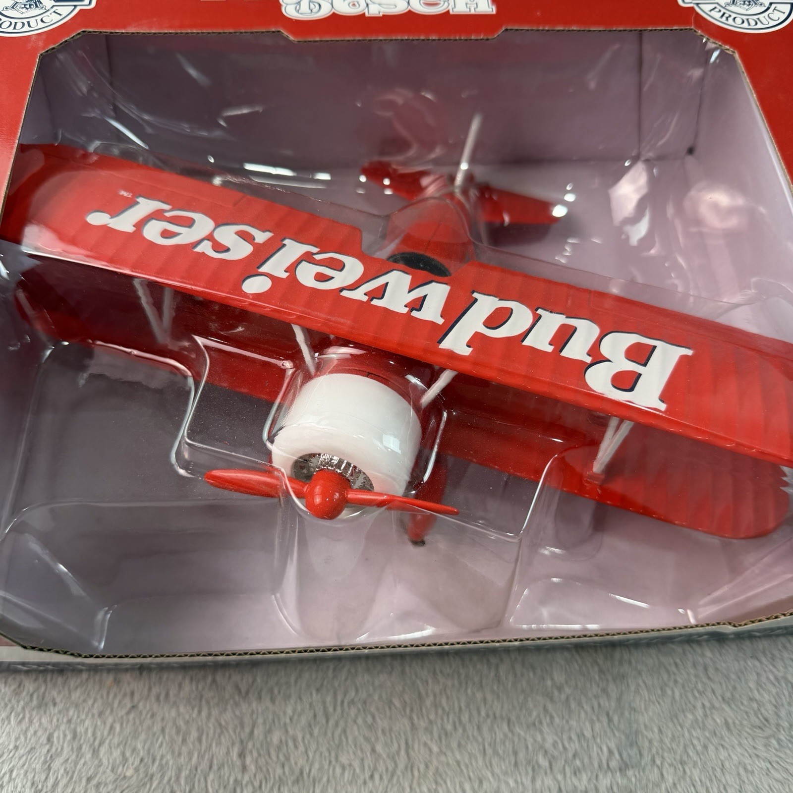 1995 Liberty Classics 1932 Budweiser Stearman Bi-Plane Diecast Limited Ed Bank