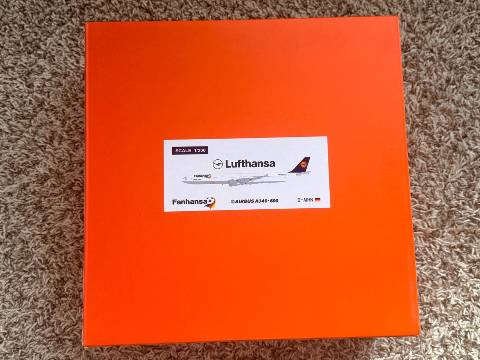 JC wings Lufthansa Fanhansa Airbus A340-600 D-AIHN 1:200 Diecast Model