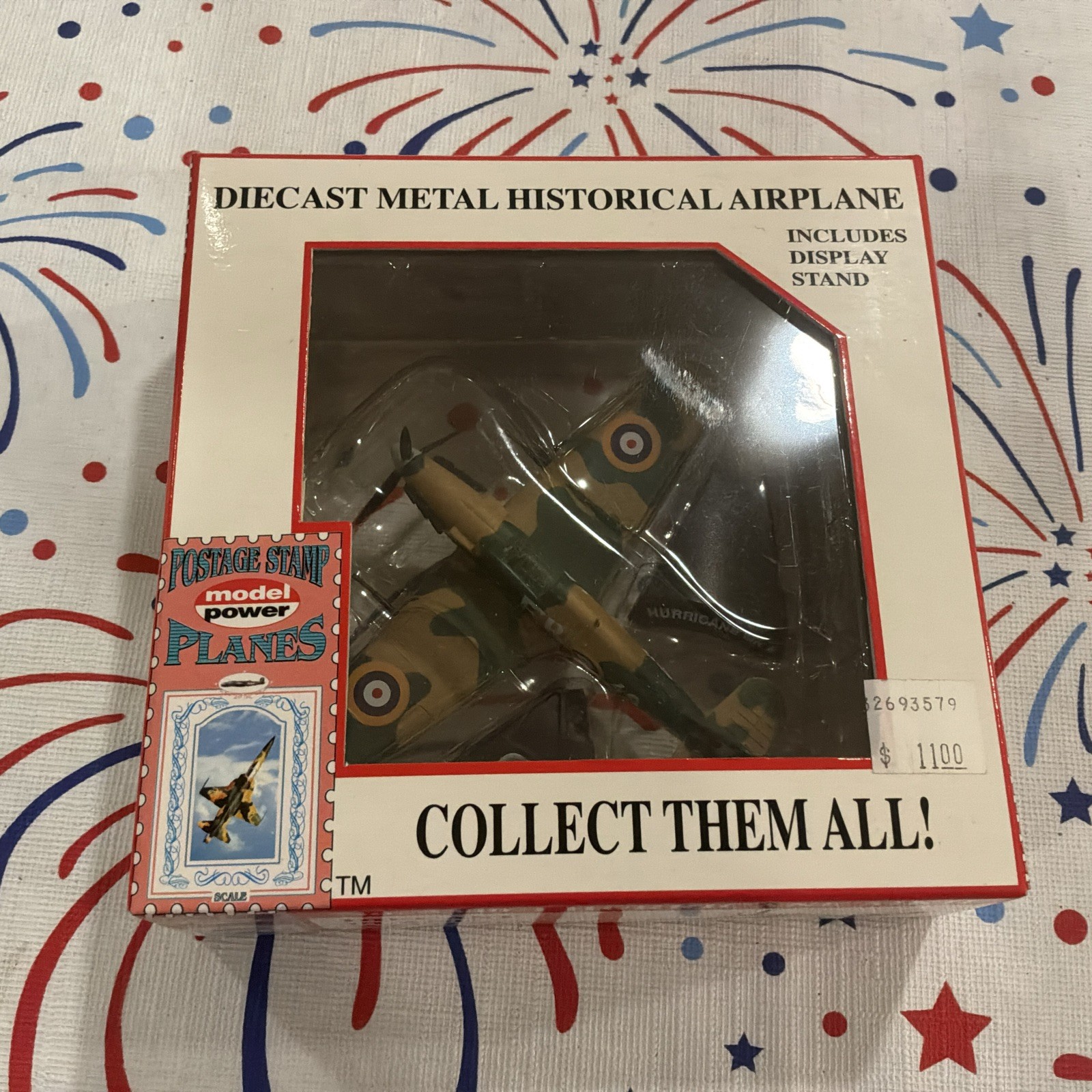 Diecast 1/100 Hurricane MKII Postage Stamp Plane 5340-1 NEW IN BOX
