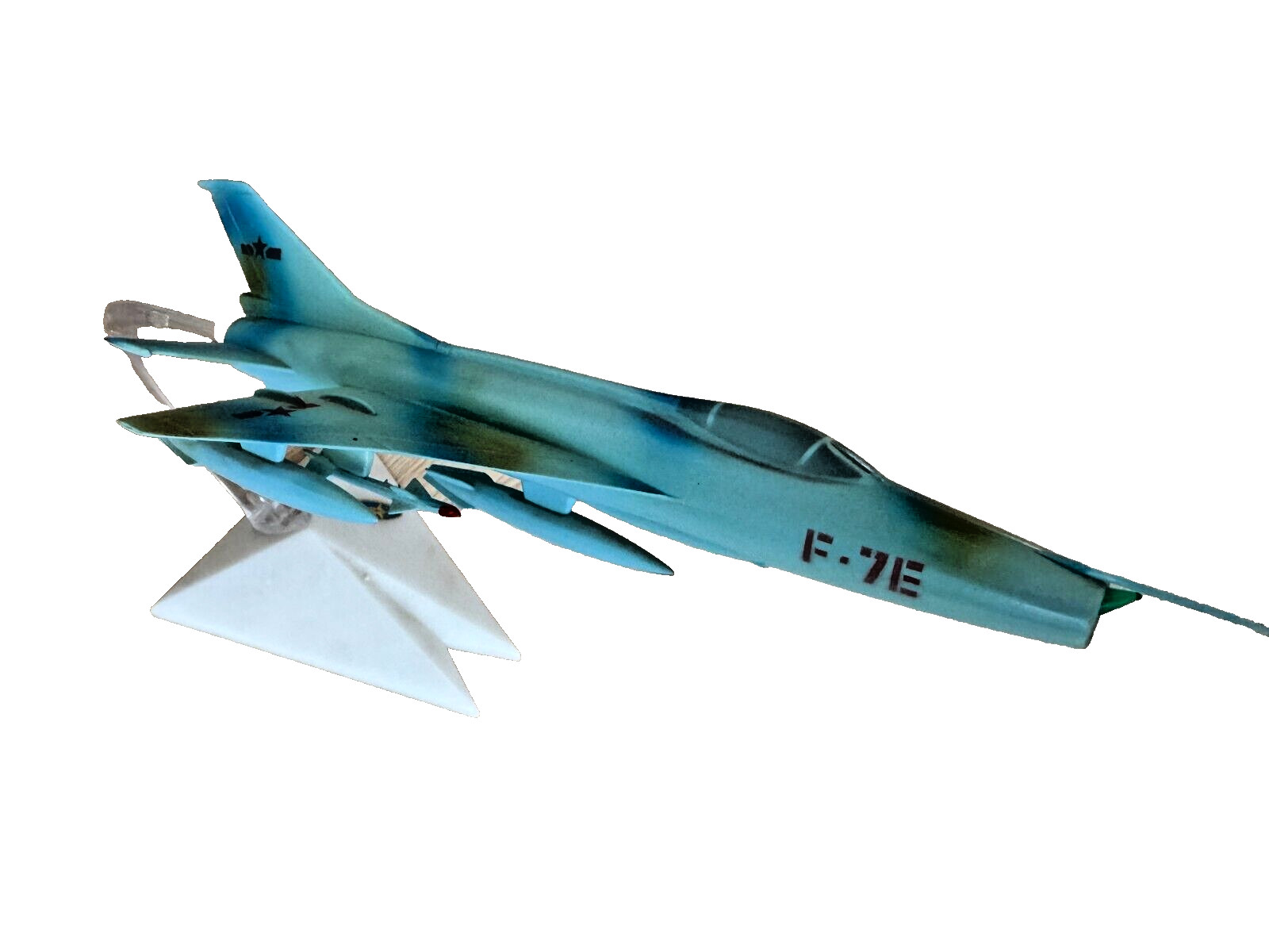 2 Blue Russian Model Fighter Planes: MIG 21F Trumpeter & SU-34 Fullback By CY