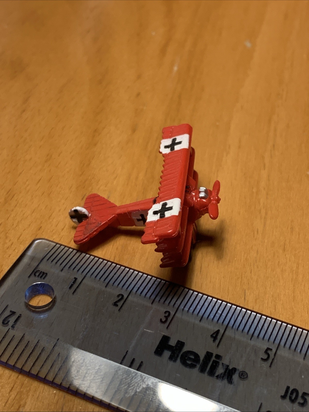 Micro Machines Aeroplane WWI Red Baron Fokker DR.1 Tri Plane Propeller Aircraft