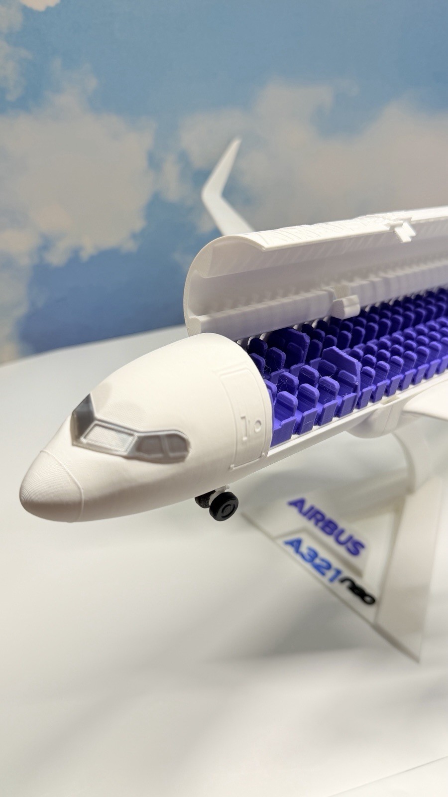 1:80 3D Printed – A321 Airbus neo Inspired With Interior Ready To Paint