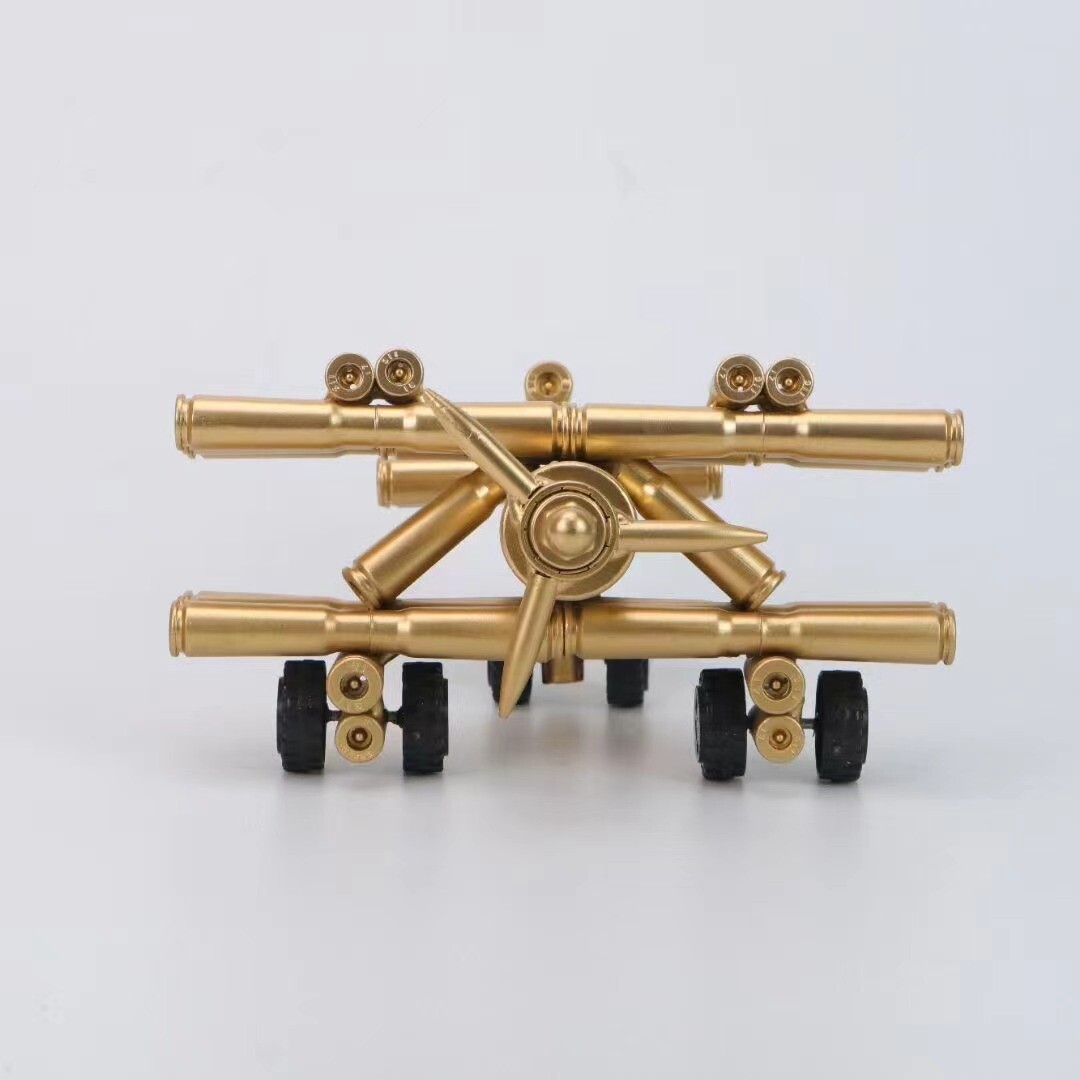 Retro Biplane brass Creativity DIY Boutique Crafts airplane MODEL