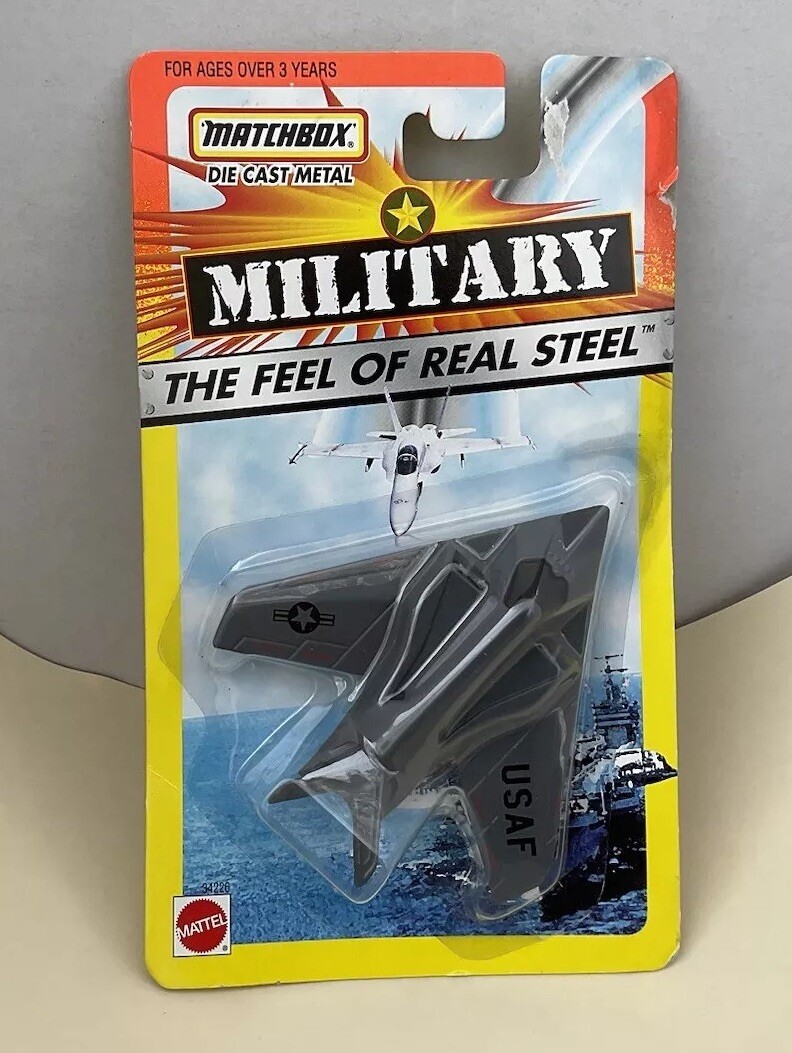 Matchbox 1996 STEALTH FIGHTER JET Diecast USAF Military Airplane U.S. AIR FORCE
