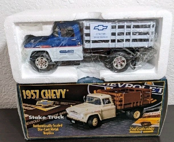 ERTL COLLECTIBLES PRESTIGE SERIES 1957 CHEVY STAKE TRUCK GENERAL MOTORS