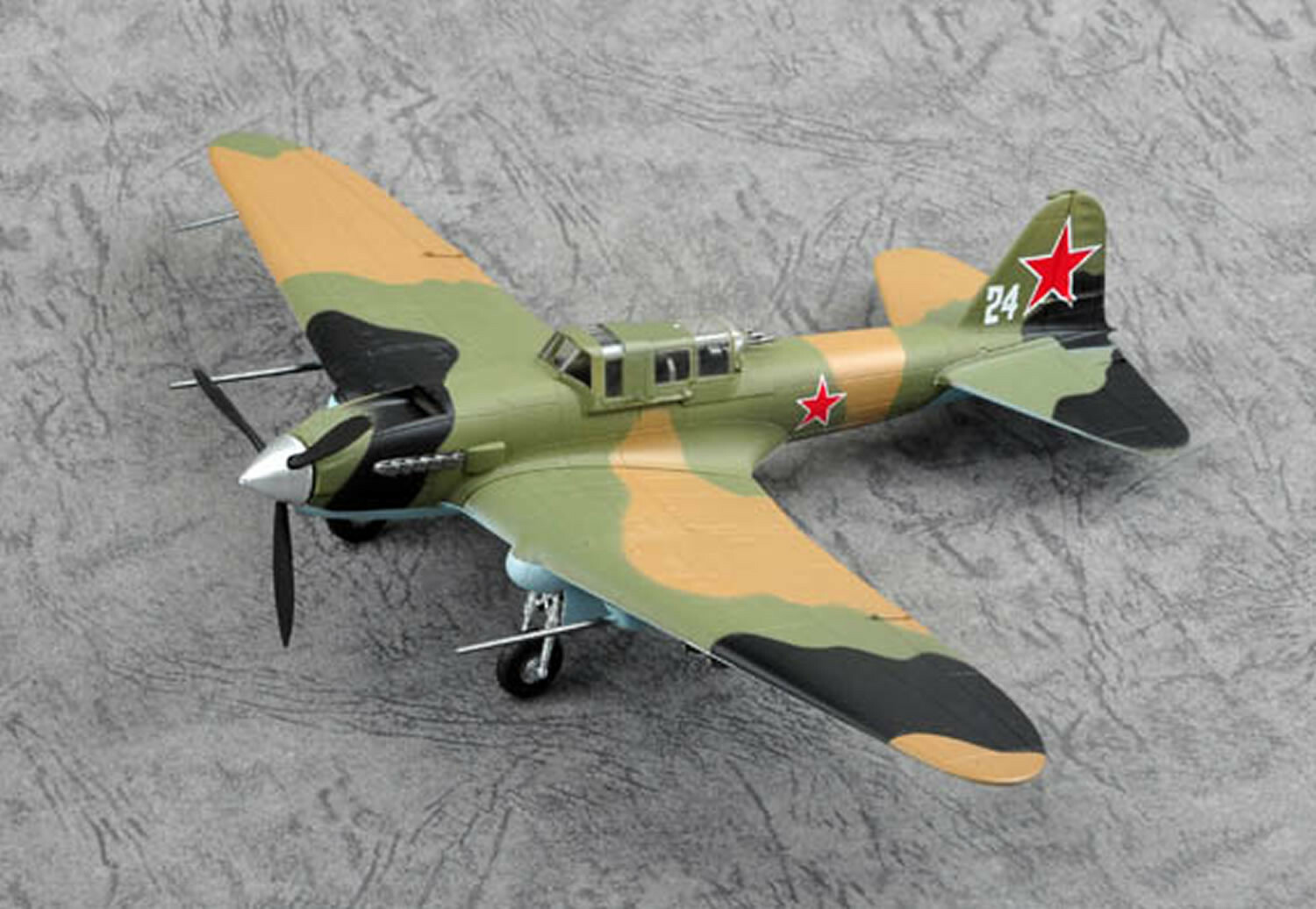Easy Model 1/72 Soviet IL-2M3 “White 24” 2nd AE,Plast Fighter Model #36412