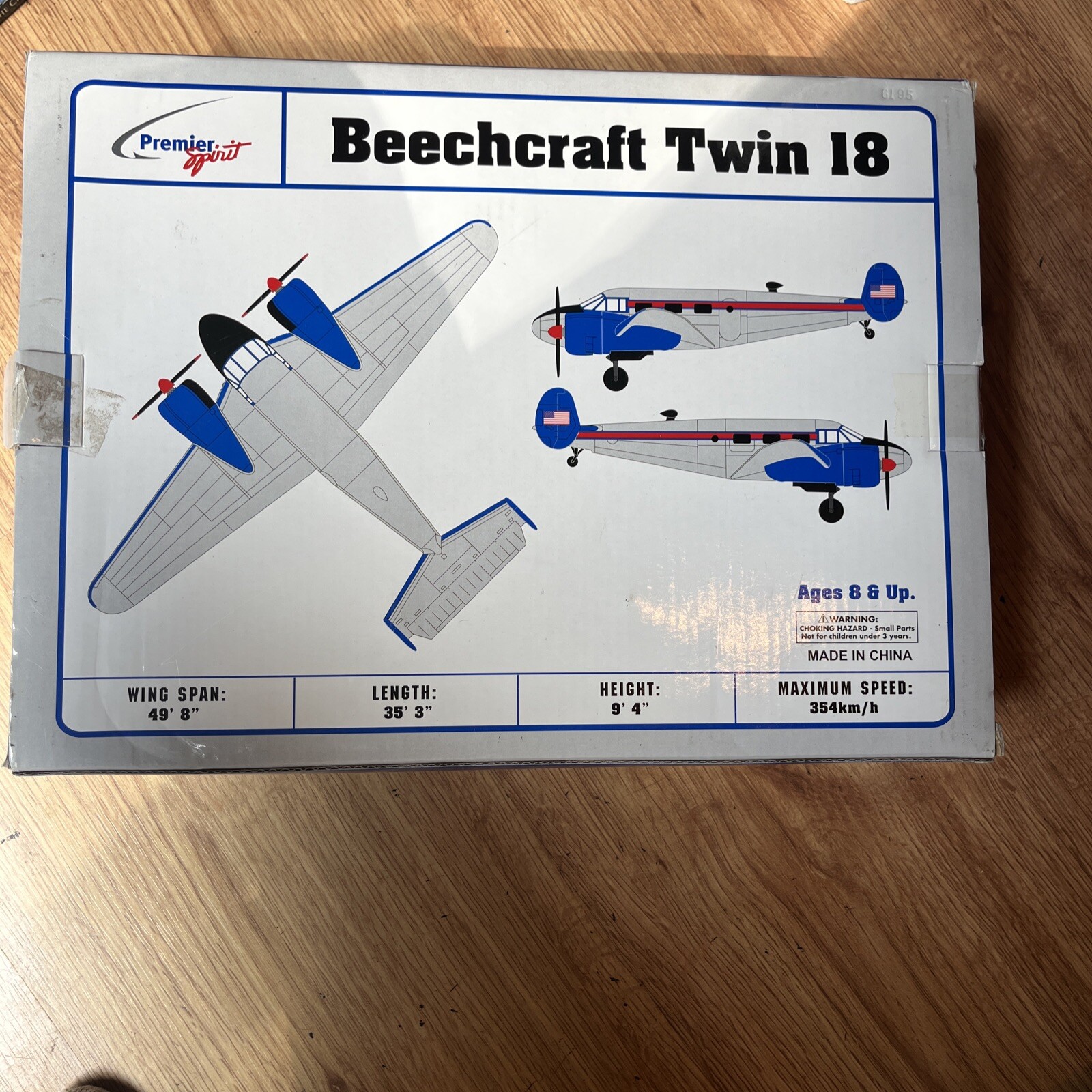 Liberty Classics Exxon Mobil Beechcraft Twin 18 Diecast Model 12″ Wingspan New!