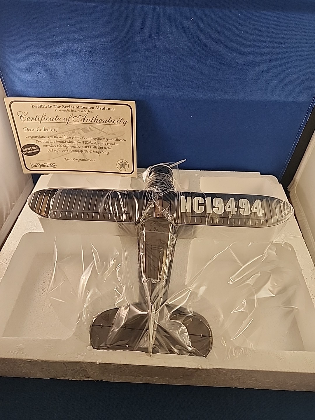 WINGS OF TEXACO 1939 BEECHCRAFT STAGGERWING #12 SPECIAL ED ( MINT IN BOX ) VTG