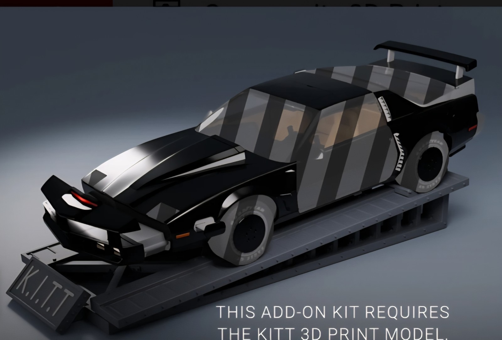 Knight Rider Super Pursuit K.I.T.T 1/18 Custom 3d Model Kit 14″ Gi Joe Size