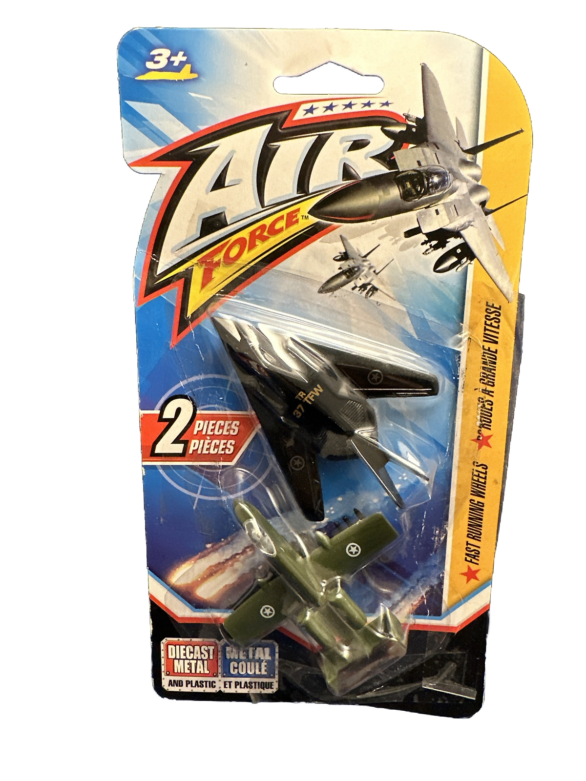 Vintage AIR FORCE JET 2 Piece Set Diecast NEW Ages 3+ (2)