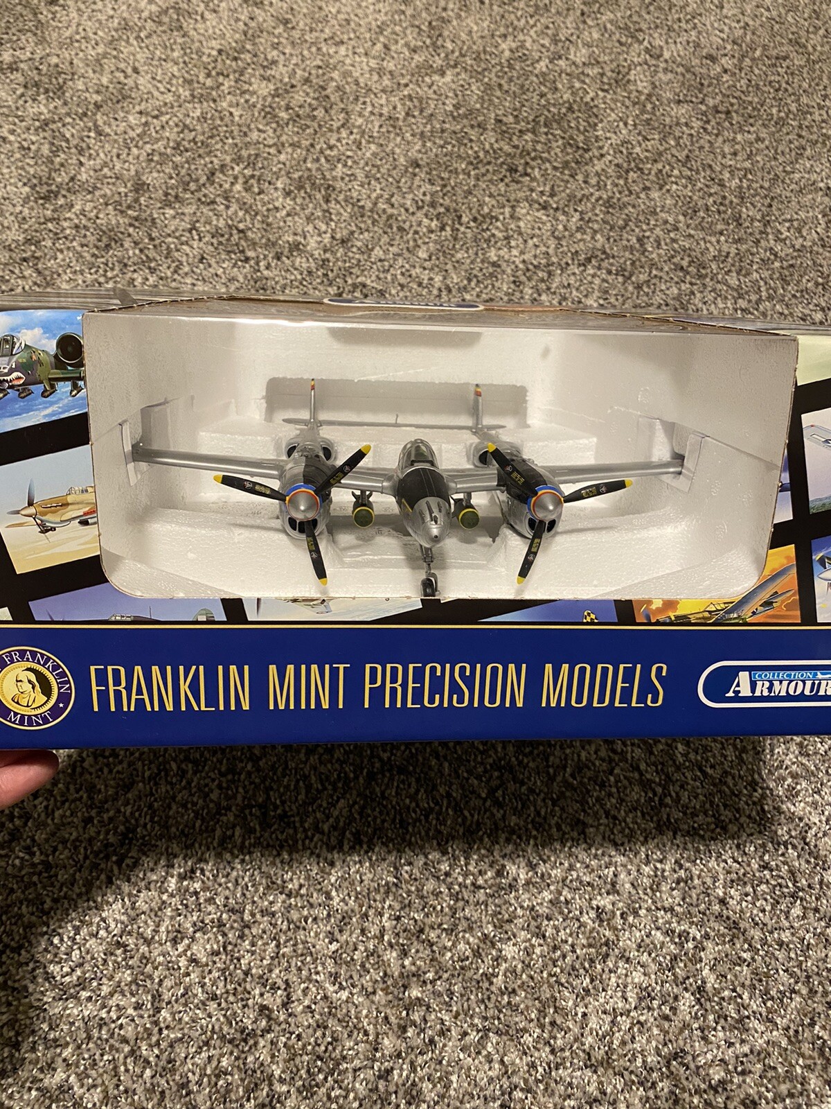 FRANKLIN MINT DIECAST ARMOUR 1:48 P38 LIGHTING B11B283