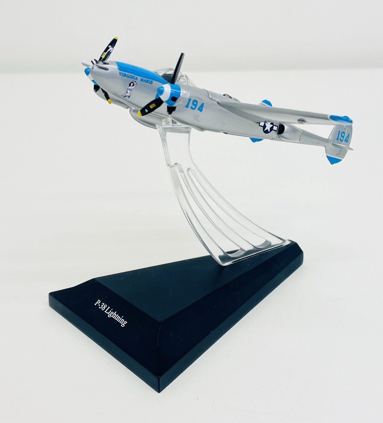 Franklin Mint Armour 1:100 P-38 Lightning Diecast Plane M11E280 Damaged