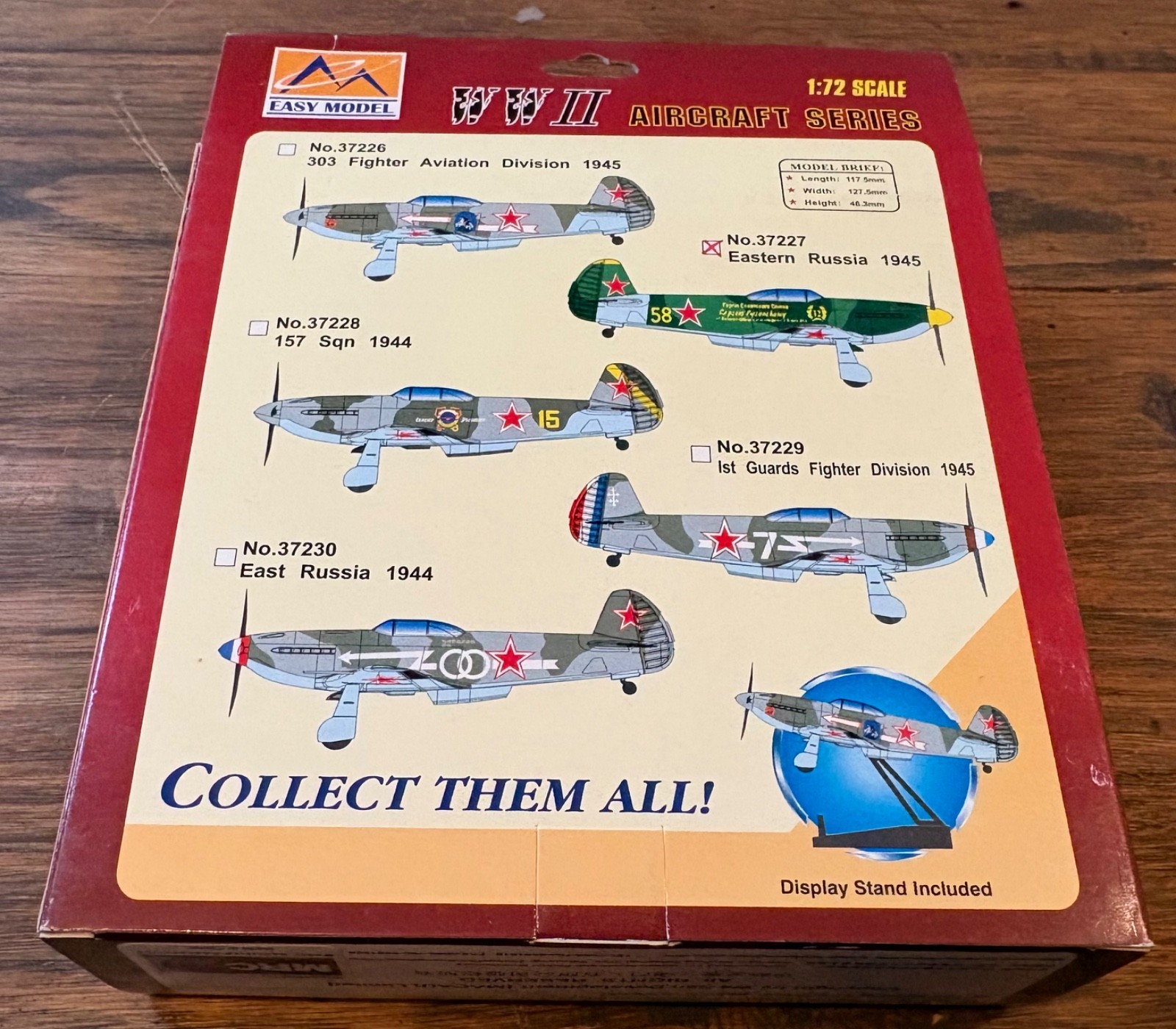 MRC Easy Model 37227 WW2 Soviet Yak-3 1945 Eastern Russia USSR Plane 1/72 Scale