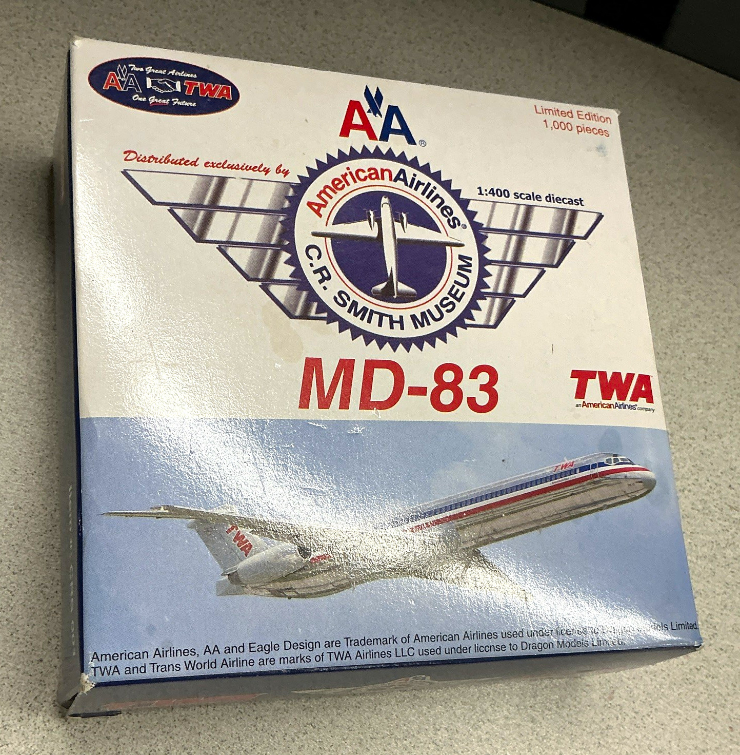 Dragon Wings McDonnell Douglas MD-83 TWA/American 1:400 Diecast CRS 001