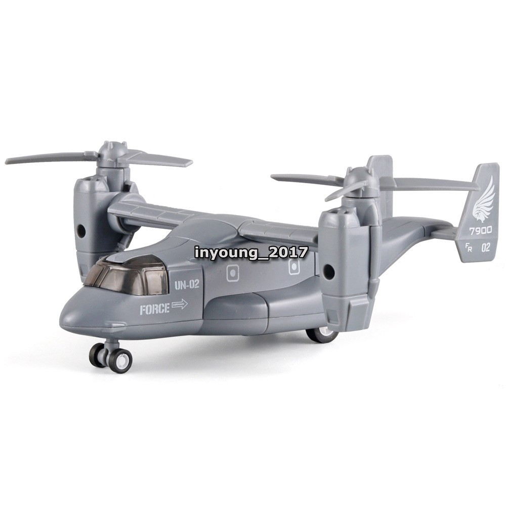 Boeing Bell V-22 Osprey Helicopter Model Diecast Military Airplane Toys Gray