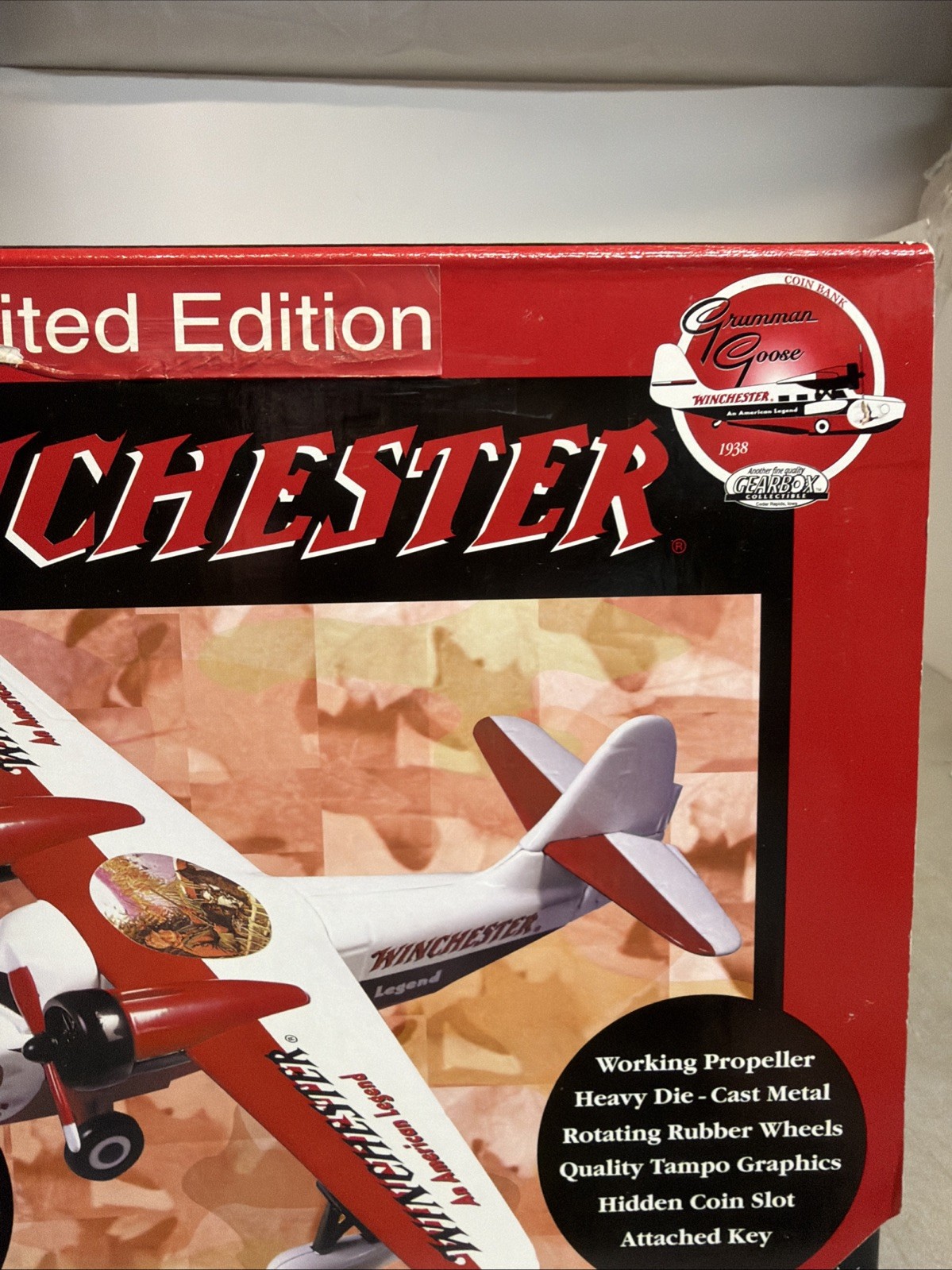GEARBOX LIMITED EDITION WINCHESTER GRUMMAN GOOSE REPLICA COIN BANK AIRPLANE NIB