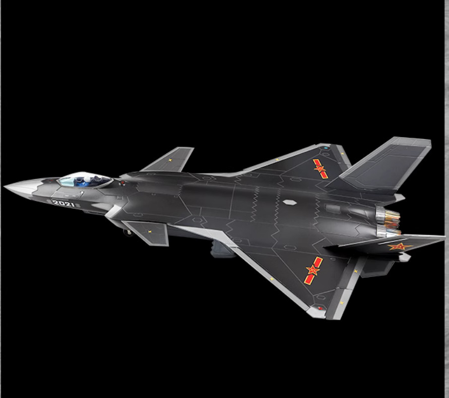 1:36 54CM CHINA J-20 Stealth Fighter Plane Diecast Military Aircraft Model