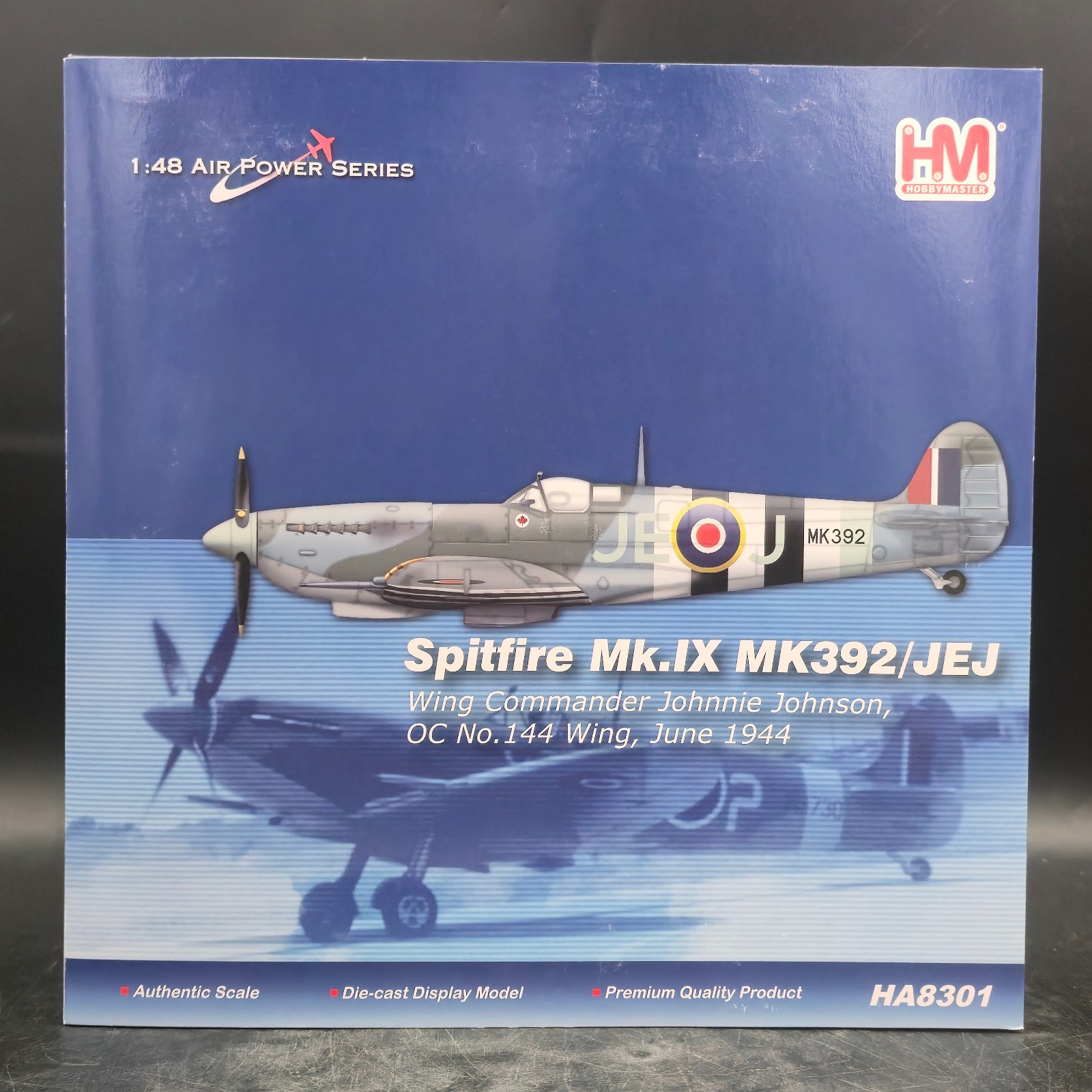 Hobby Master 1:48 Spitfire MK.lX MK392/JEJ Johnnie Johnson June 1944 HA8301 NIB