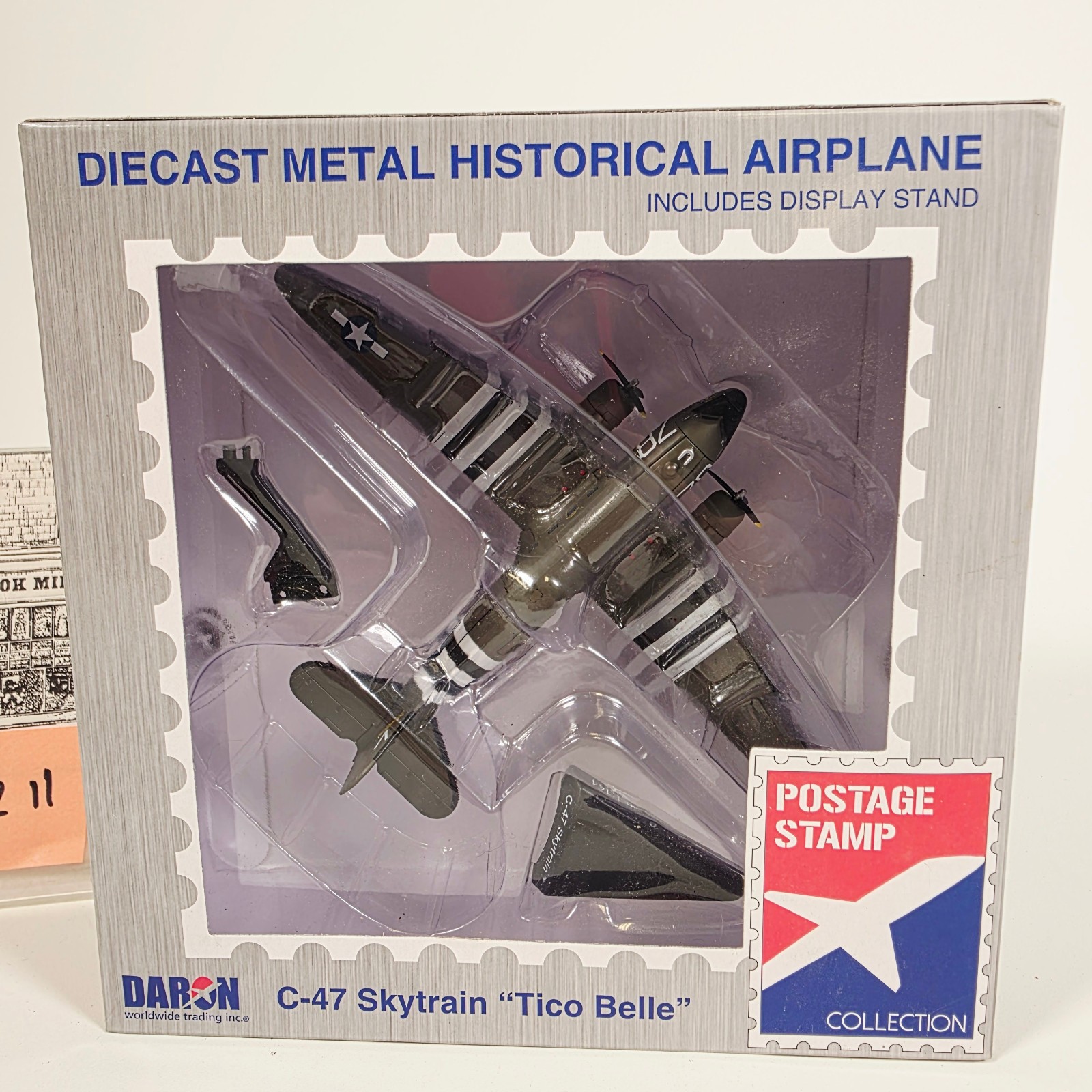 Daron Postage Stamp Collection • C-46 Skytrain “Tice Belle“ ( DC-3 ) • 1:144