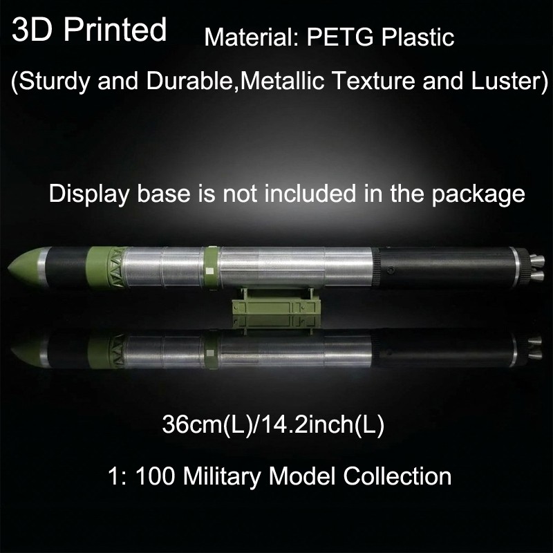 3D Printed 36cm 1:100 Military Model Russia RS-28 Sarmat Ballistic Missile Hobby