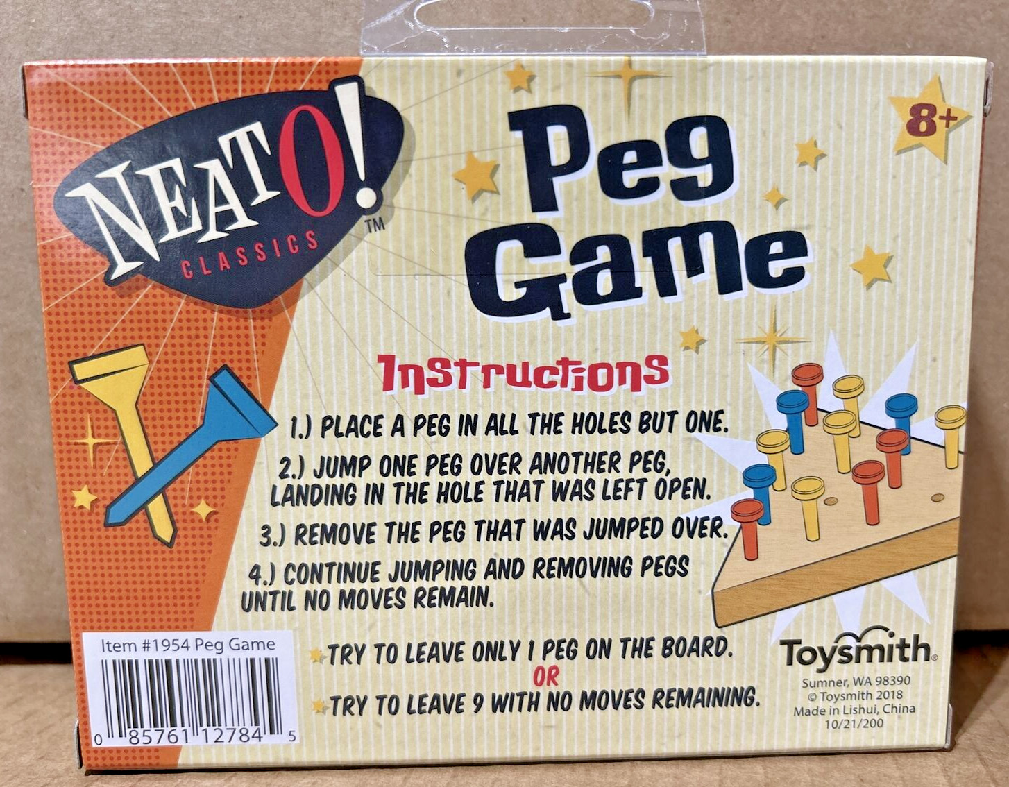 Neato Classics Wooden Peg Game Puzzle 3PK
