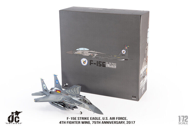 1:72 JC Wings Boeing F-15E Strike Eagle USAF 4th FW Fighter Diecast Plane Model