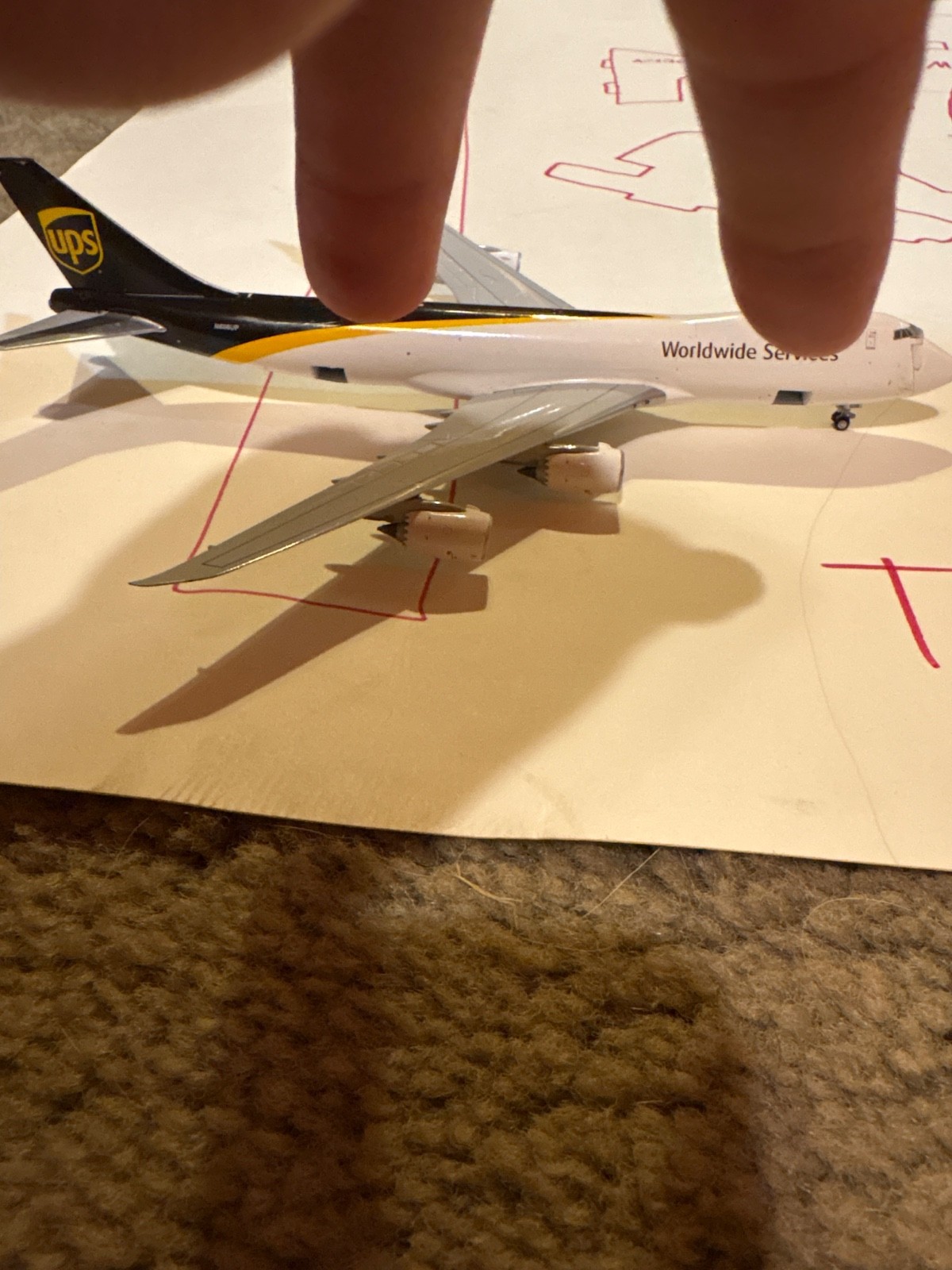 Gemini jets 1:200 747 UPS *heavy damage, interactive series. *no box